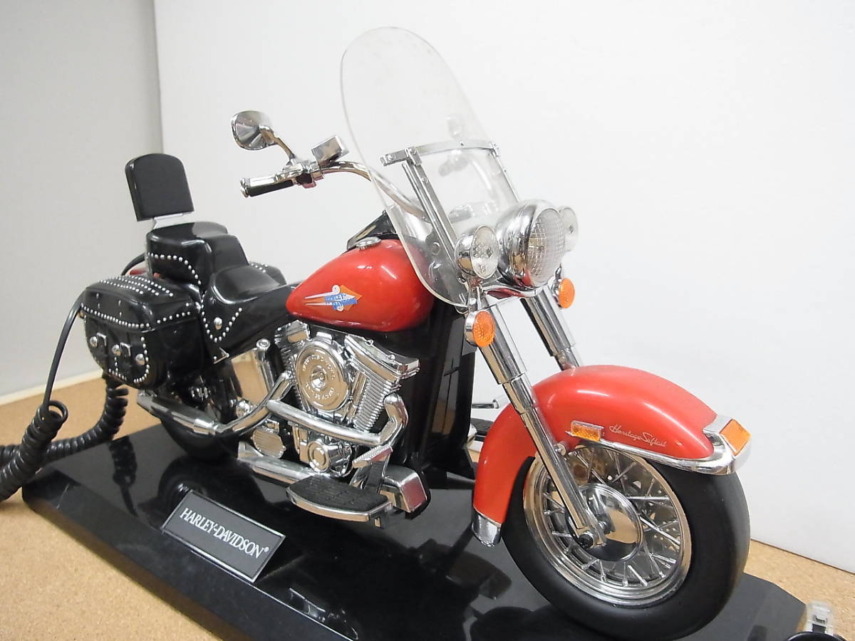 ハーレーダビッドソン◎ HARLEY-DAVIDSON FLSTC 電話機 飾り (ハーレー 