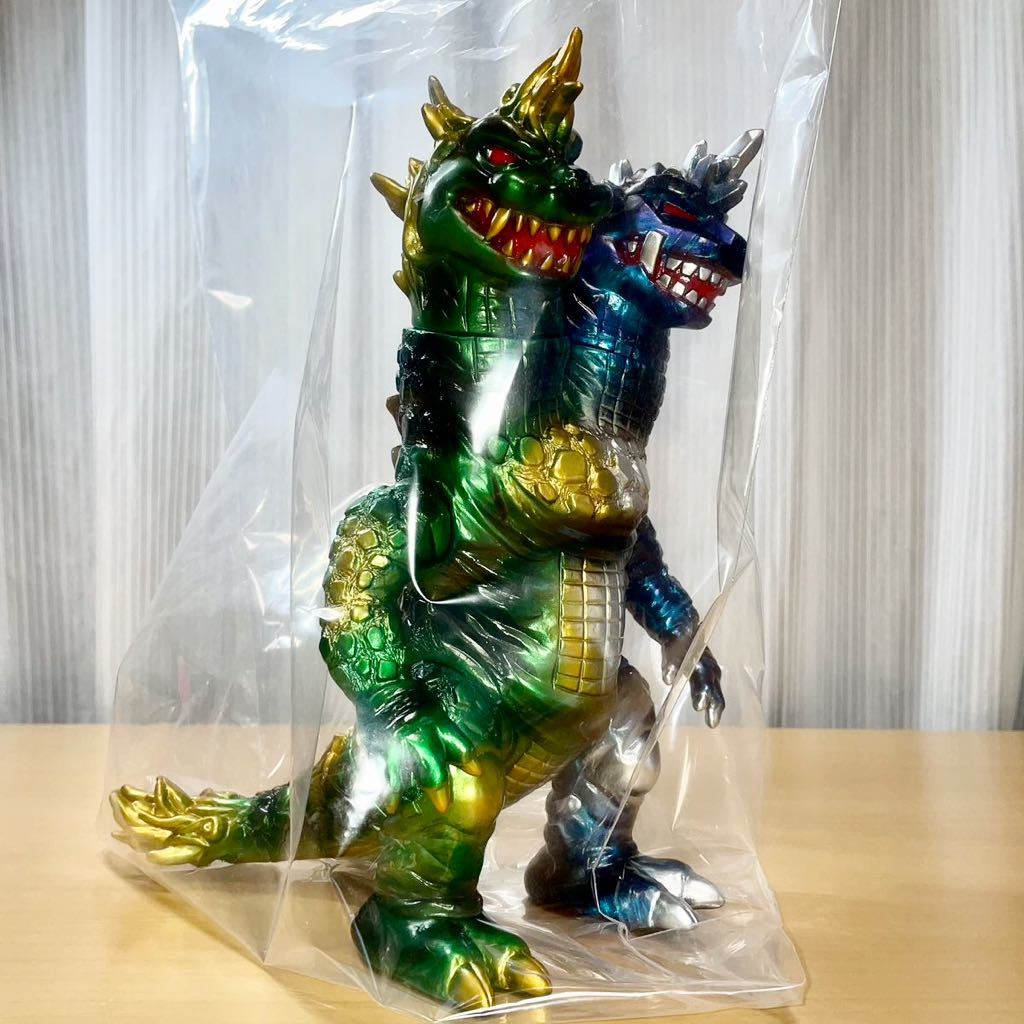 MAXTOY 双頭怪獣 デュアロス ブルー × グリーン ソフビ sofvi マックス 