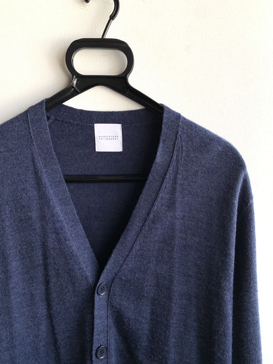 美品】MACKINTOSH PHILOSOPHY 長袖ニット カーディガン アルパカ混 