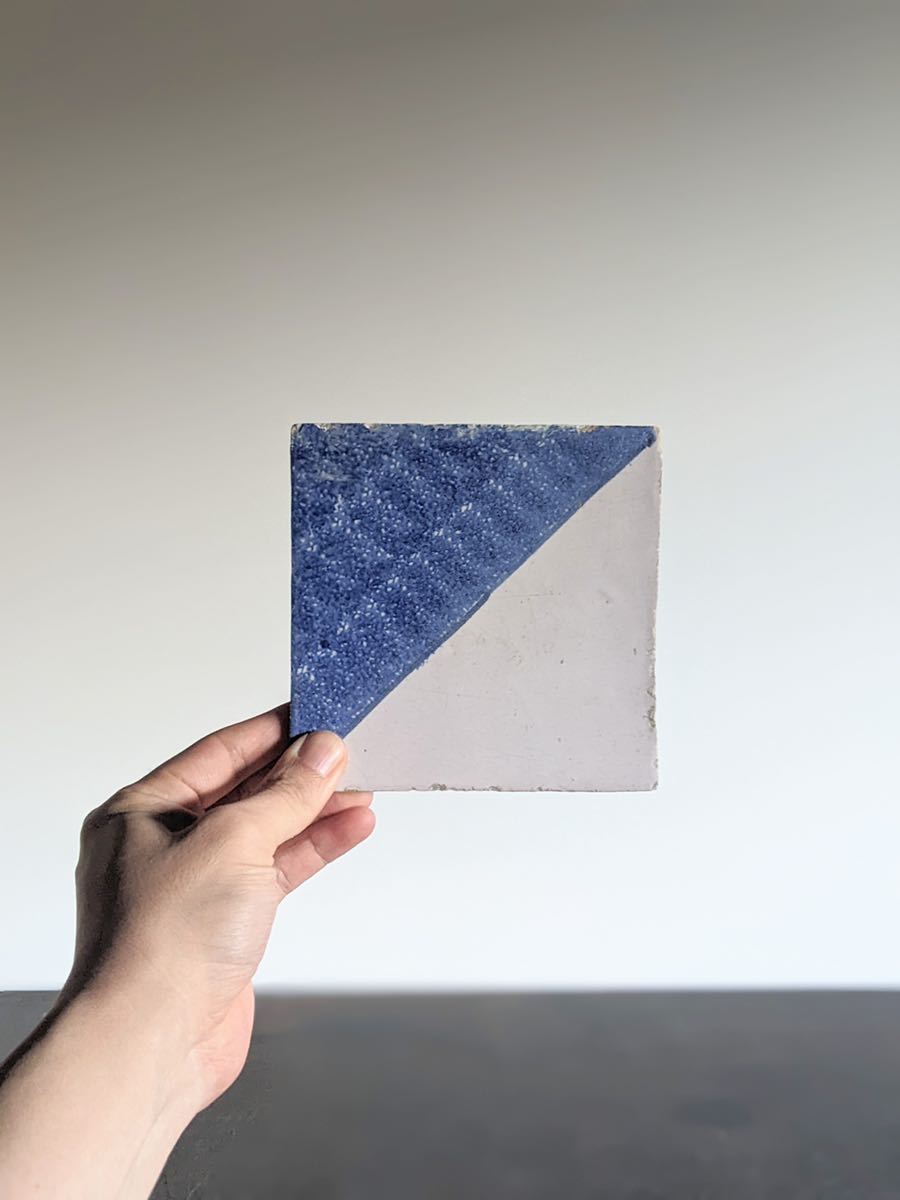 18世紀オランダ デルフトタイル 幾何学文 b ⁄ アンティーク 阿蘭陀 和蘭