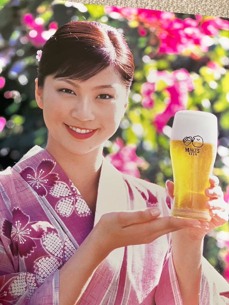 サントリー モルツ 樽生ビール 安田美沙子 ポスター 美女 SUNTORY 当時
