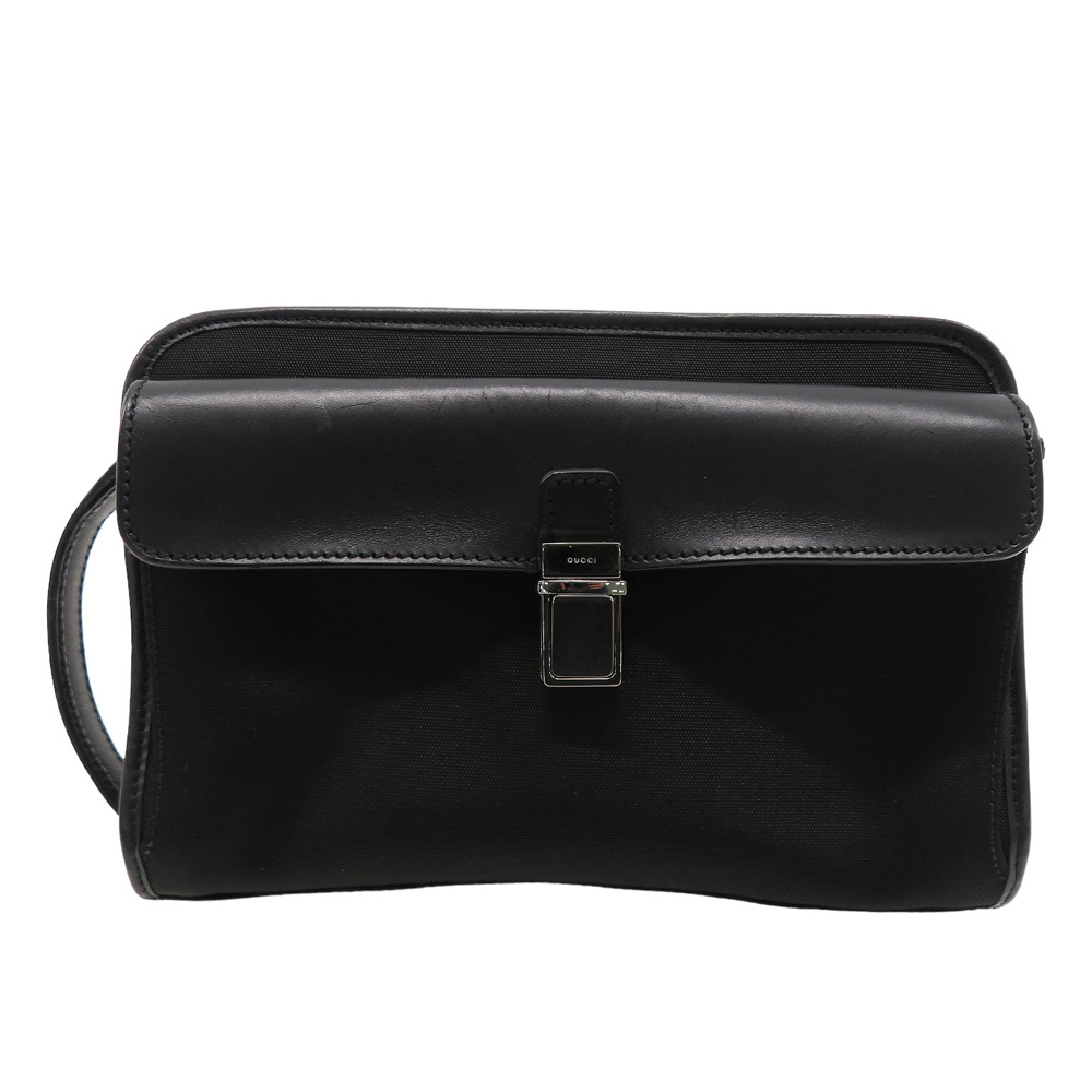 数量限定，お得 【1円】GUCCI グッチ 108844 ナイロン×レザー セカンド