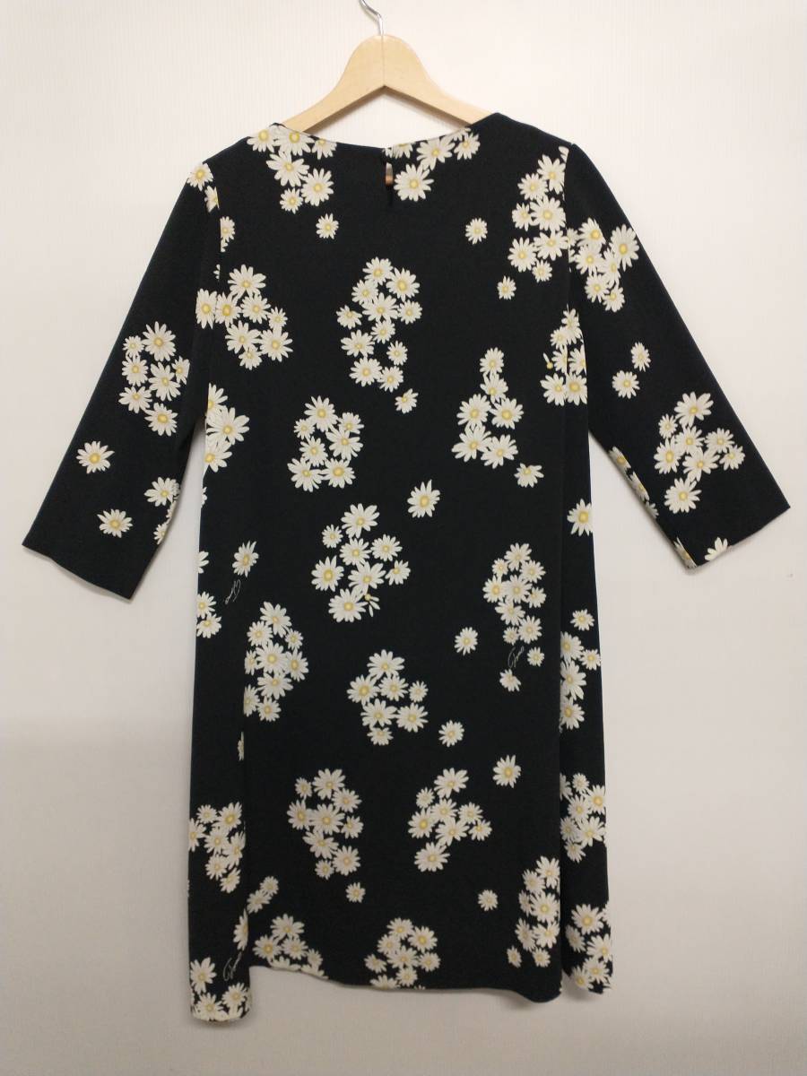 詩仙堂　コレクション　花柄　ワンピース　ブラック. SHISENDO 詩仙堂 TOMO COLLECTION 花柄縮緬長袖ワンピース ブラック