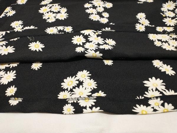 詩仙堂　コレクション　花柄　ワンピース　ブラック. SHISENDO 詩仙堂 TOMO COLLECTION 花柄縮緬長袖ワンピース ブラック