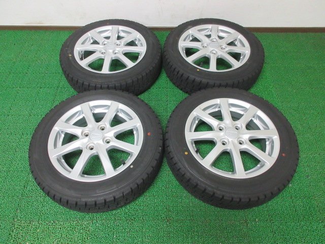 SN867【送料無料】155/65R14 超溝高 9分山 スタッドレス WINTERMAXX WM02 ♪ 高年式 ホイールセット 4本 ダイハツ タント ムーヴ 純正 激安