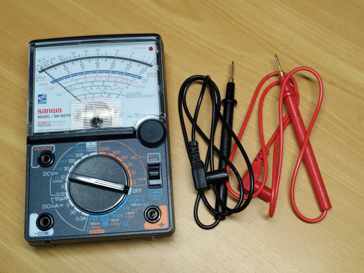 ☆USED美品☆SANWA アナログテスター SH-88TR USED HFE測定プローブ付
