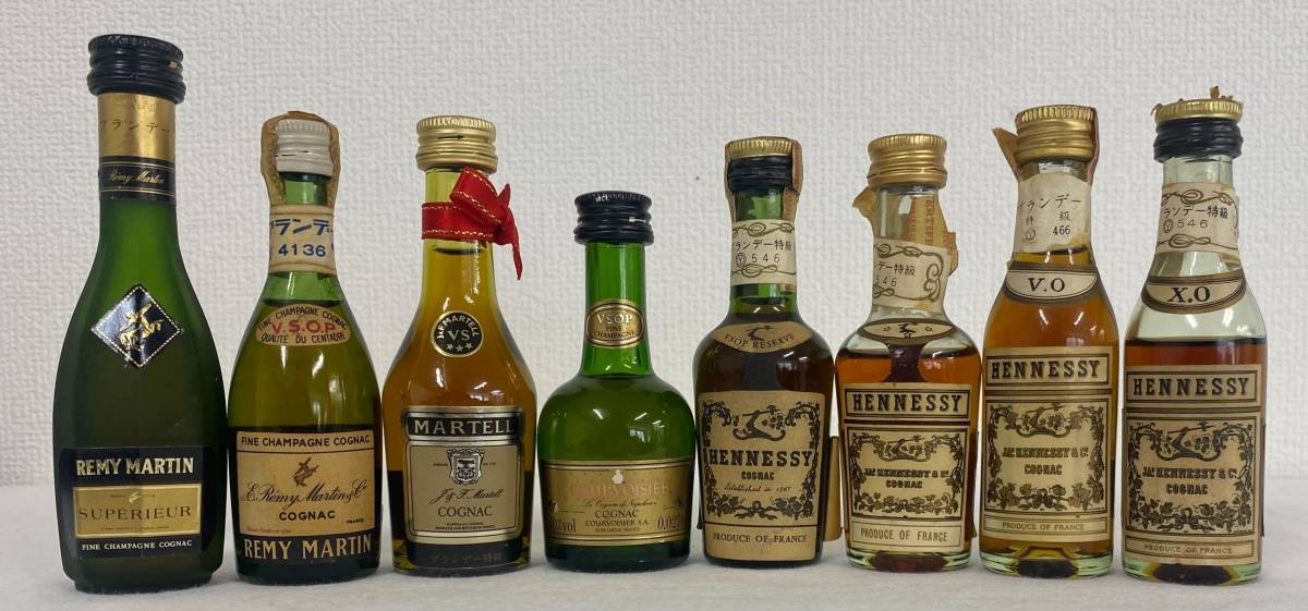 ☆ブランデー ☆コニャック ☆8本セット ☆ヘネシー ☆レミーマルタン ☆古酒 ☆希少 レア ☆未開栓 ☆ミニボトル