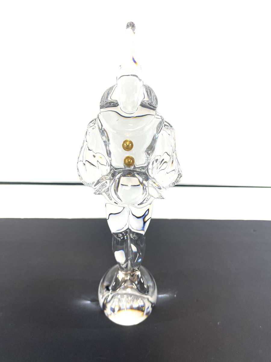 BaccaratマスカレードMasquerade男女 ピエロ ガラス像置物金彩