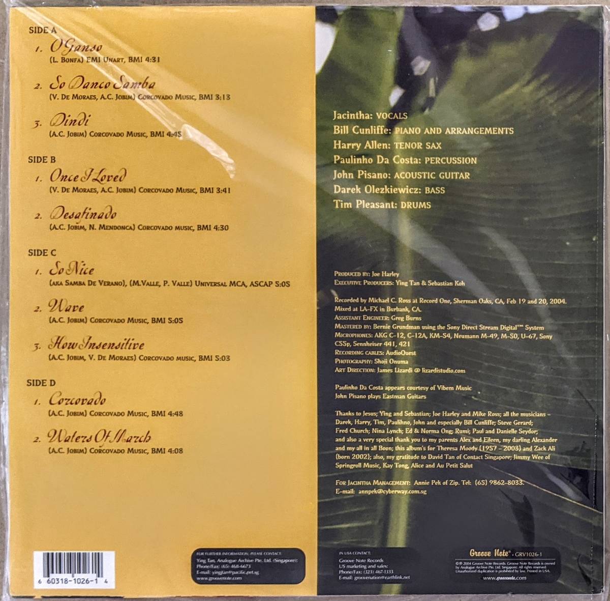 (45回転LP)ジャシンタ/The Girl From Bossa Nova Jacintha ジャシンタ - The Girl From Bossa Nova 限定二枚組45回転