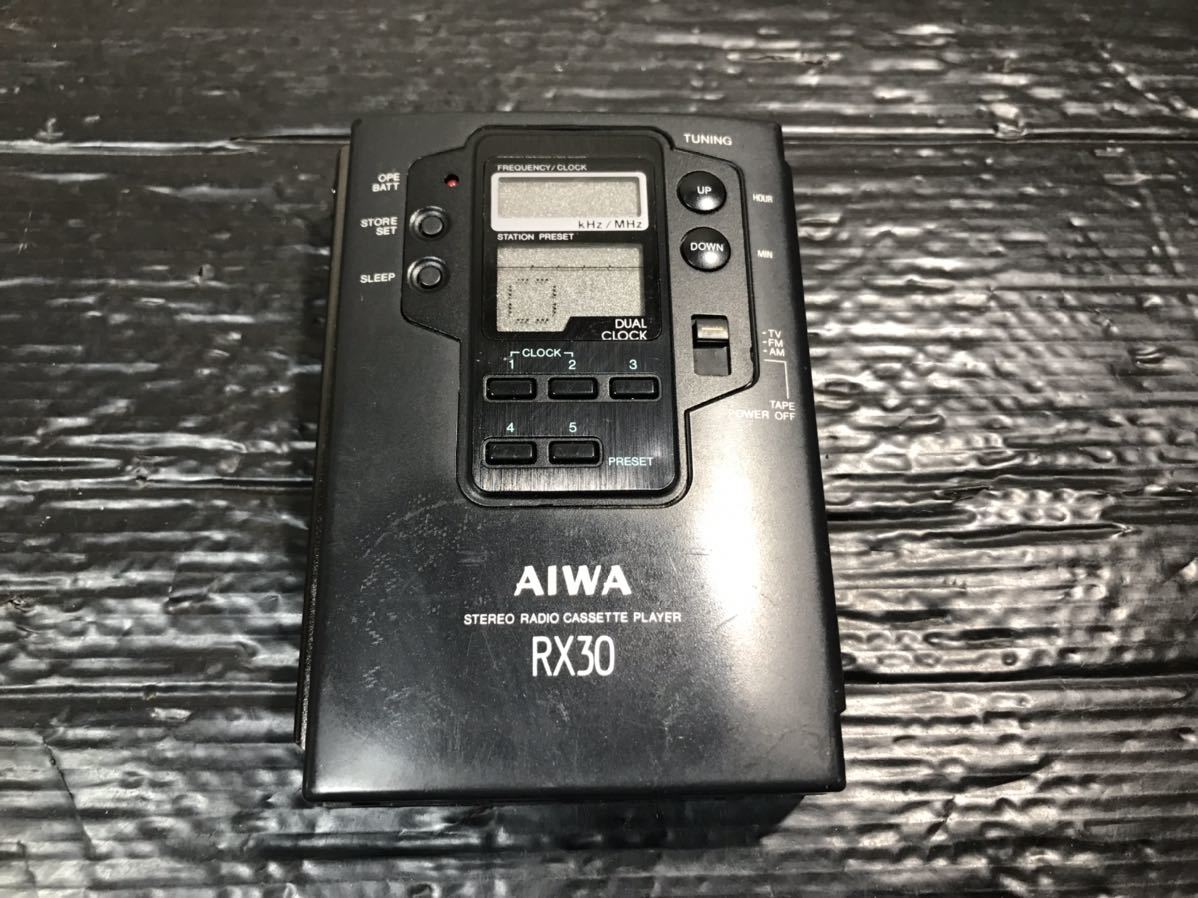 希少 AIWA ポータブルステレオカセットプレーヤー HS-RX30 希少 AIWA