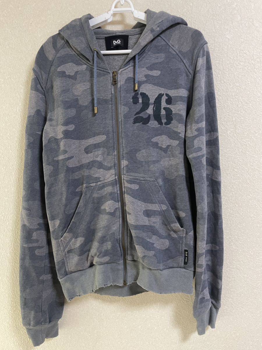 ドルガバ D&G スエットパーカー ダメージパーカー パーカー カモ柄