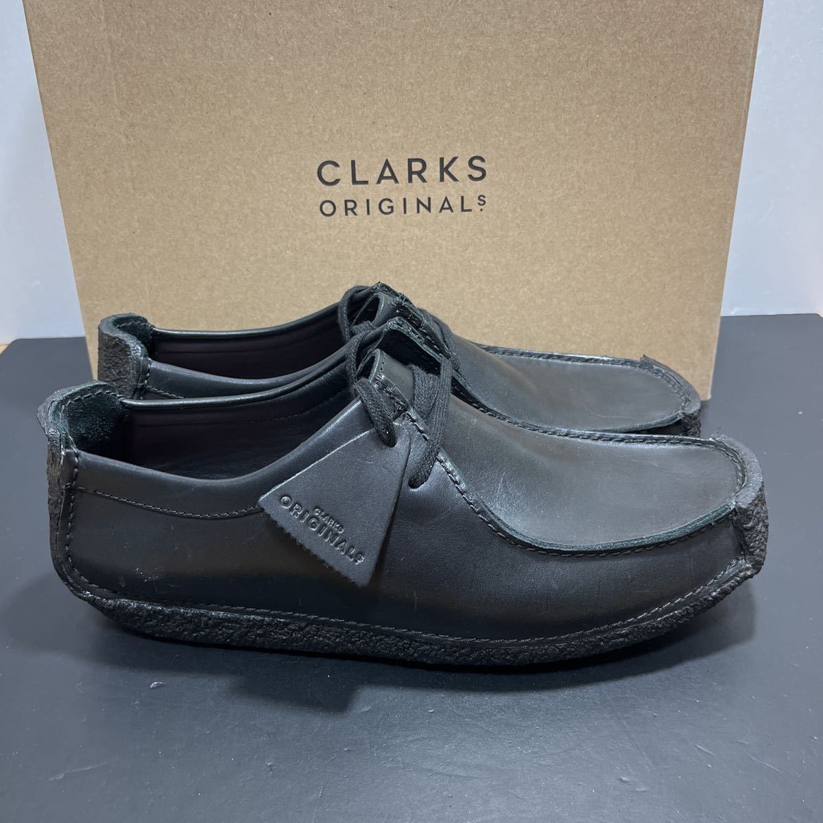 1円スタート売切り 新品 Clarks クラークス ナタリー ブラック レザー 