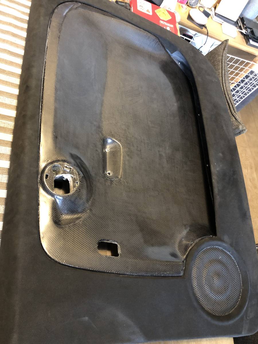 フィアット　５００　ドアトリム　内バリ　左右セット　カーボン製ワンオフ＋アルカンターラ　アバルト　５９５