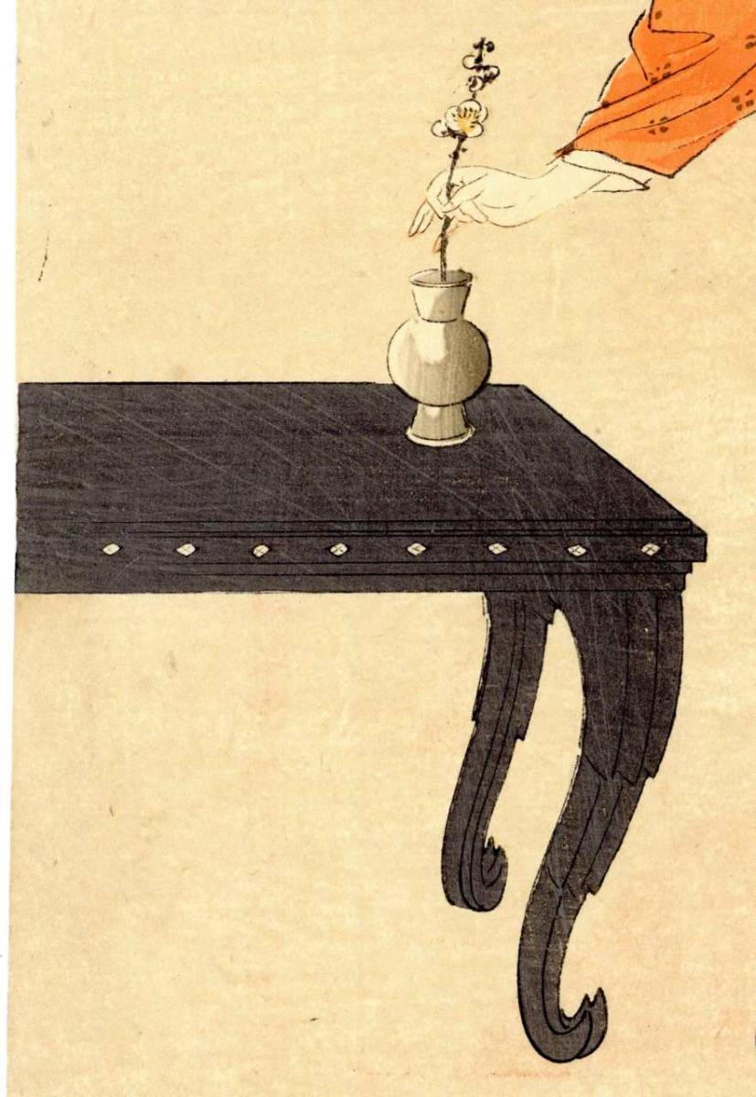 梶田半古 口絵 木版画 輝方 清方 英朋 美人画 綿絵 絵画 日本画 美術 古書 和本 鏑木清方と鰭崎英朋 近代文学を彩る口絵 ―朝日智雄コレクション