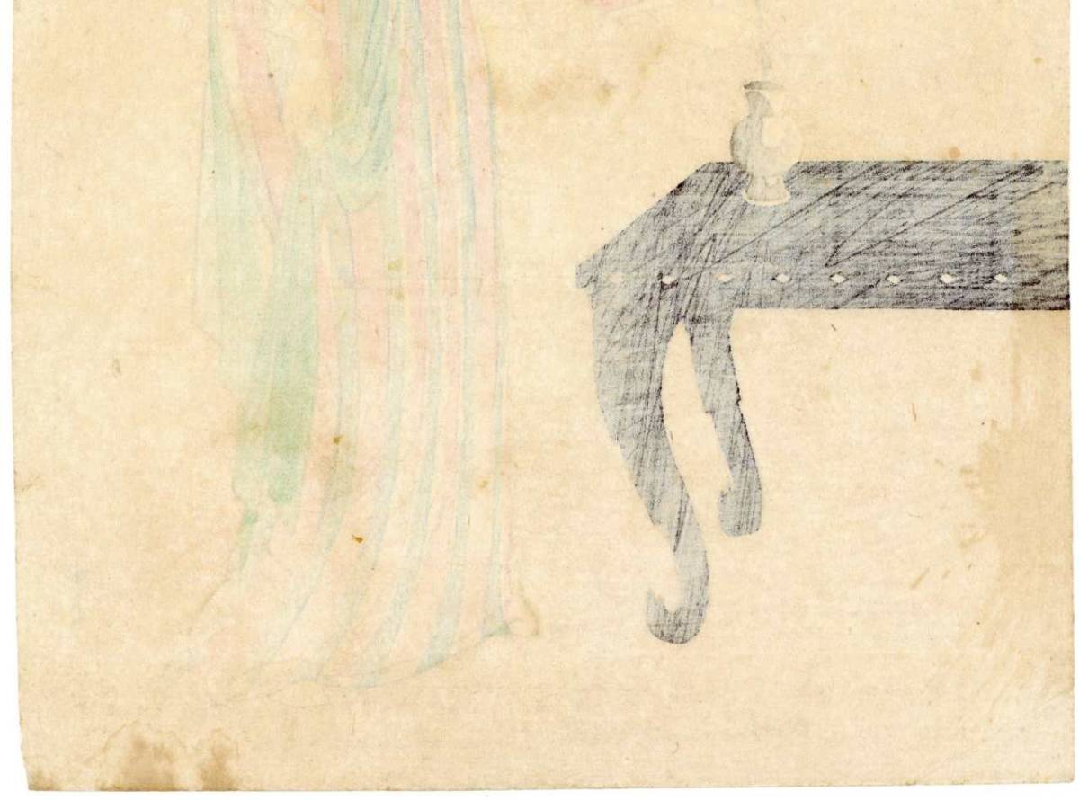梶田半古 口絵 木版画 輝方 清方 英朋 美人画 綿絵 絵画 日本画 美術 古書 和本 鏑木清方と鰭崎英朋 近代文学を彩る口絵 ―朝日智雄コレクション