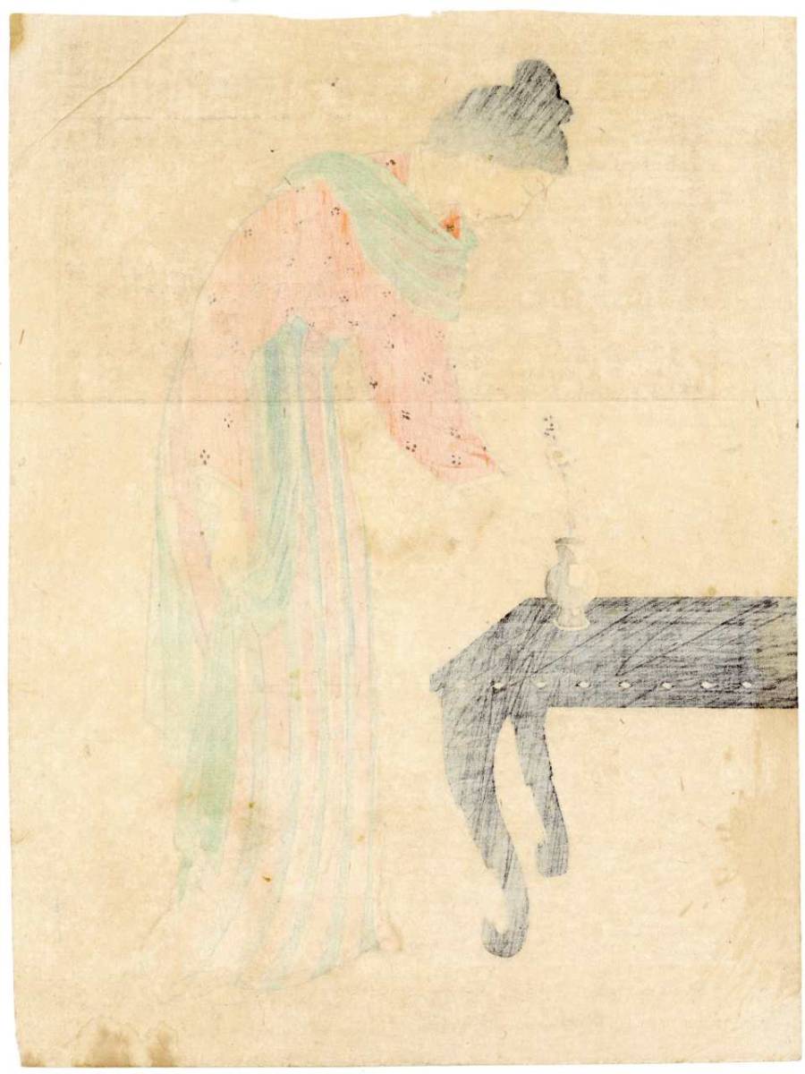 梶田半古 口絵 木版画 輝方 清方 英朋 美人画 綿絵 絵画 日本画 美術 古書 和本 鏑木清方と鰭崎英朋 近代文学を彩る口絵 ―朝日智雄コレクション