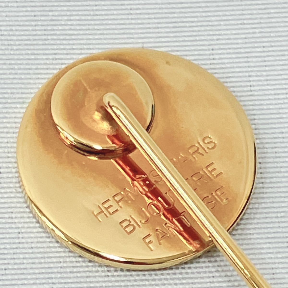 レディース 【美品】HERMES エルメス セリエ ピンブローチ ゴールド