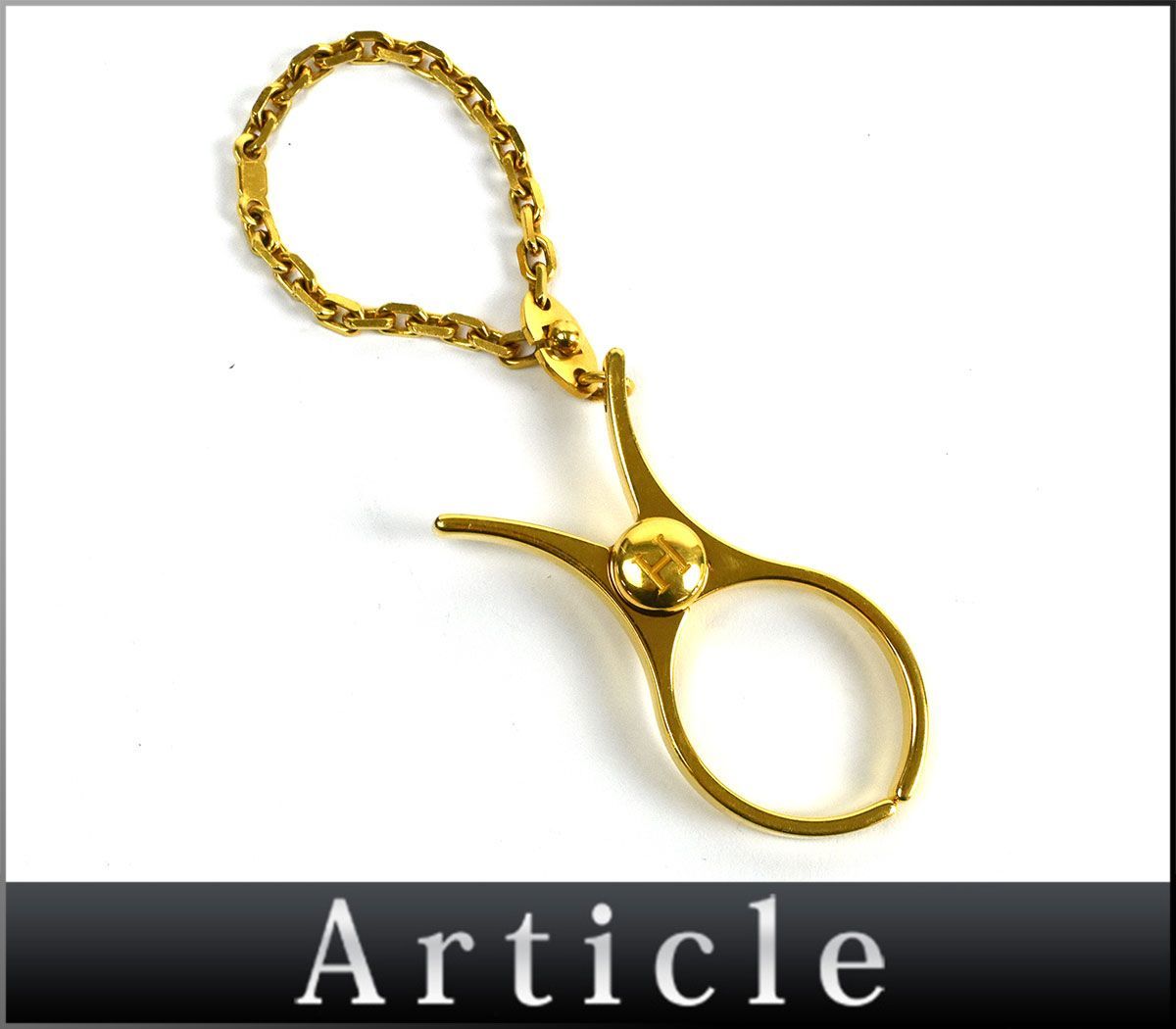 141108〇 HERMES エルメス 手袋ホルダー フィルー グローブ挟み