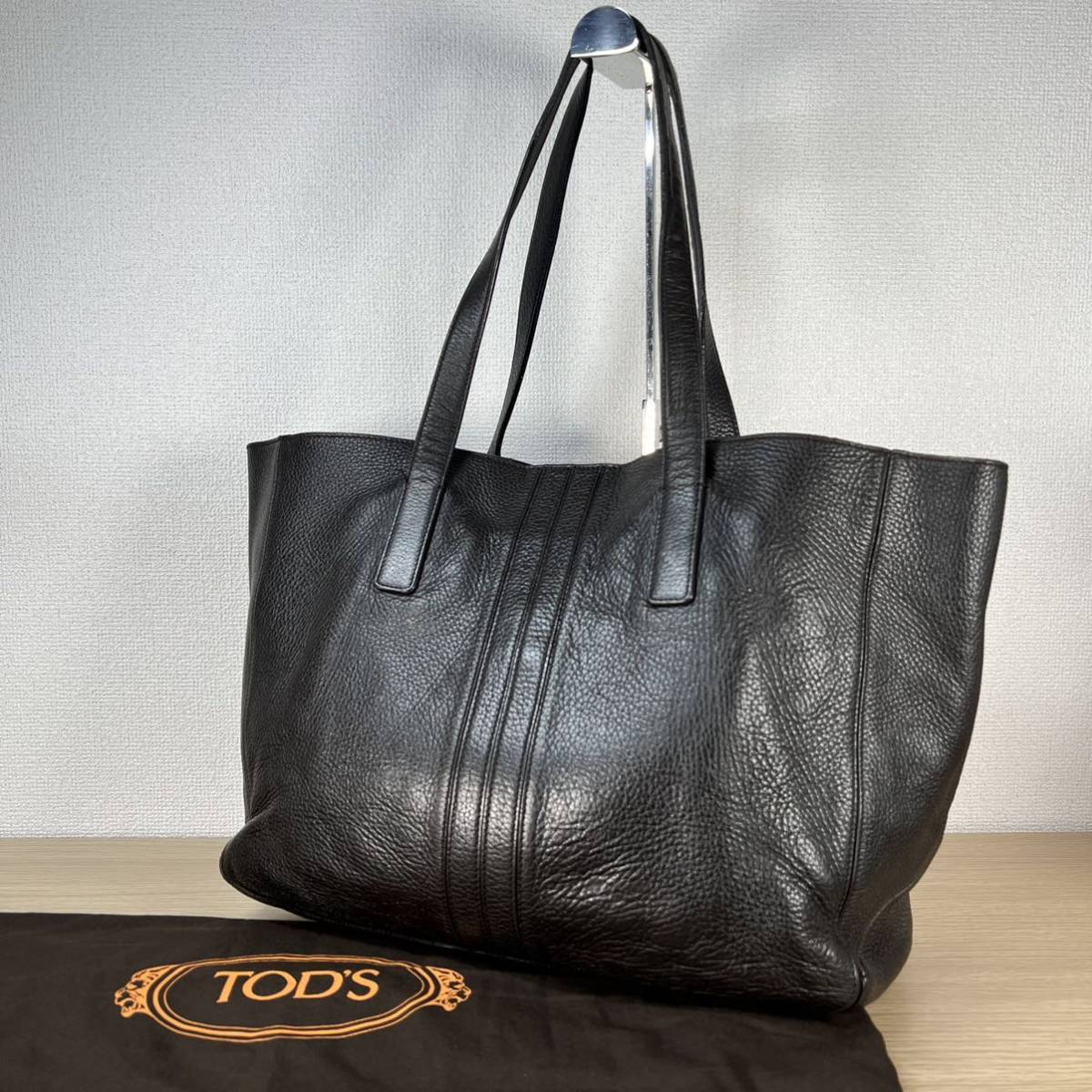 1円〜　TOD'S トッズ　トートバッグ GENUINE LEATHER ブラウン