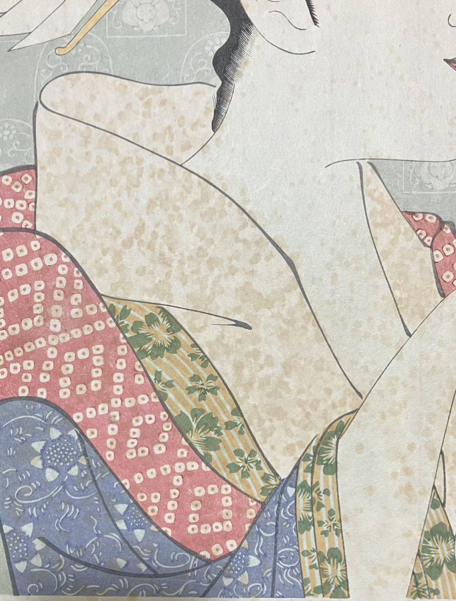 真作】栄昌「二美人 」浮世絵 大判 錦絵 木版画 【公式通販】