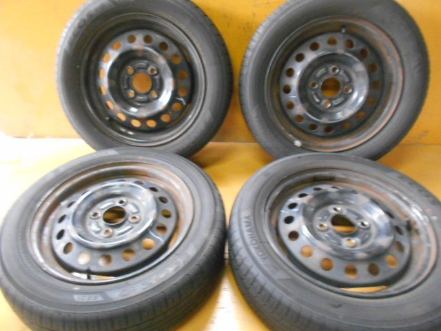 ET4759 鉄ホイール ヨコハマ ECOS ES31 155/65R14 4本セット 溝有 4.5J