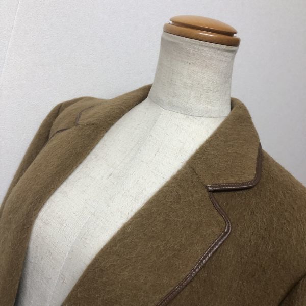 神の繊維 ビキューナ！！伊 ピアチェンツァ 【一枚仕立て】チェスターコート 42/XL相当 美品 L237