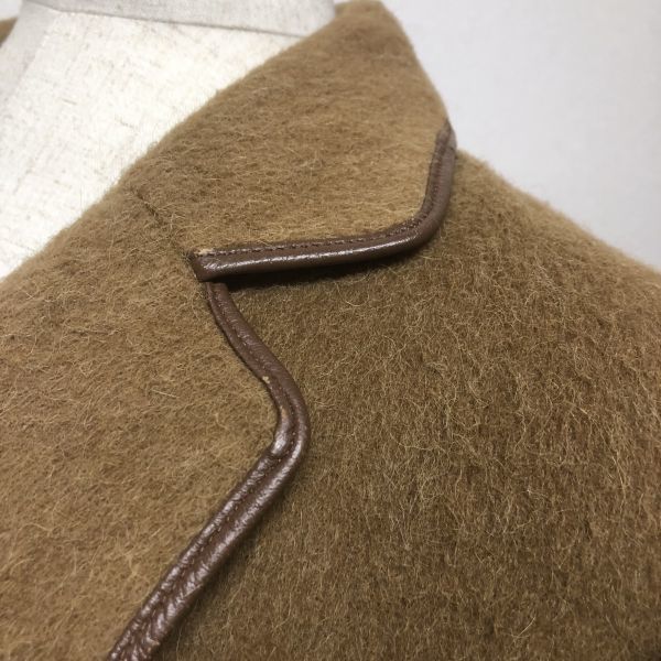 神の繊維 ビキューナ！！伊 ピアチェンツァ 【一枚仕立て】チェスターコート 42/XL相当 美品 L237