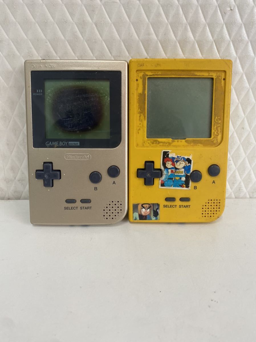 ジャンク品　任天堂　ゲームボーイポケット　本体　　２台 ゲームボーイポケット 2台セット MGB-001 ゲームボーイ イエロー