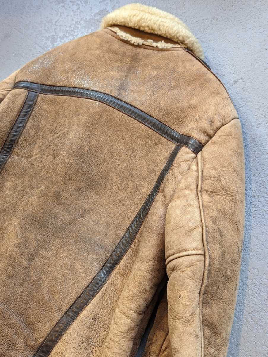 USA製 SCHOTT ショット B-3 ムートン ボア フライトジャケット 38 