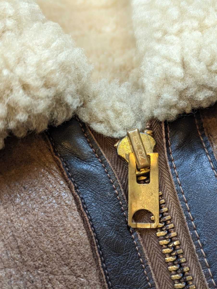 USA製 SCHOTT ショット B-3 ムートン ボア フライトジャケット 38 