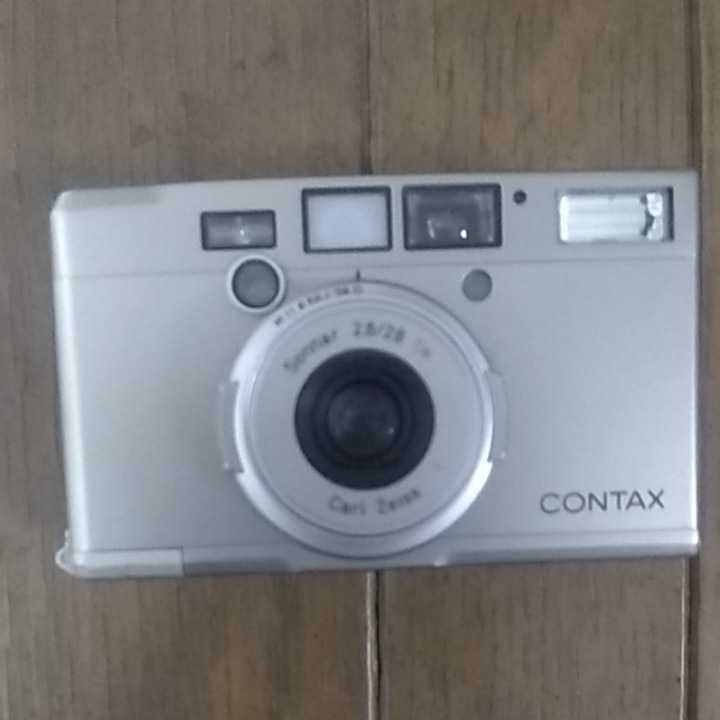コンタックスtix　CONTAX Tix 　Cart Zelss Sonnar28/2.8T※電池入れて可動確認しました。フィルムカメラ