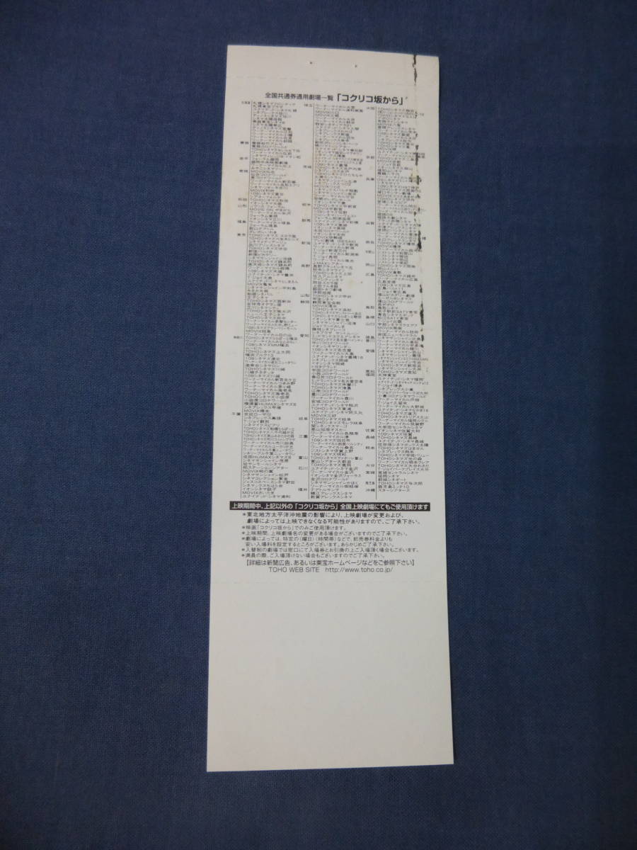 期限切れの映画の半券