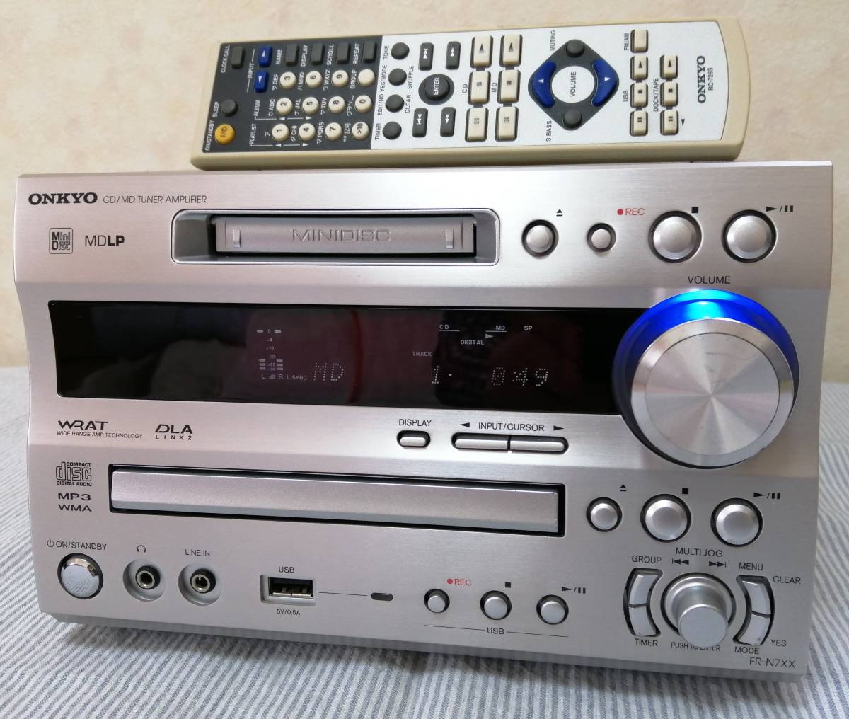 ONKYO オンキョー FR-N7EX CD/MD/USB コンポ 動作良好 ONKYO FR-N7XX コンポ X-N7XX D-N7XX オンキョー ⁄ X-N7XX(D) CD MD