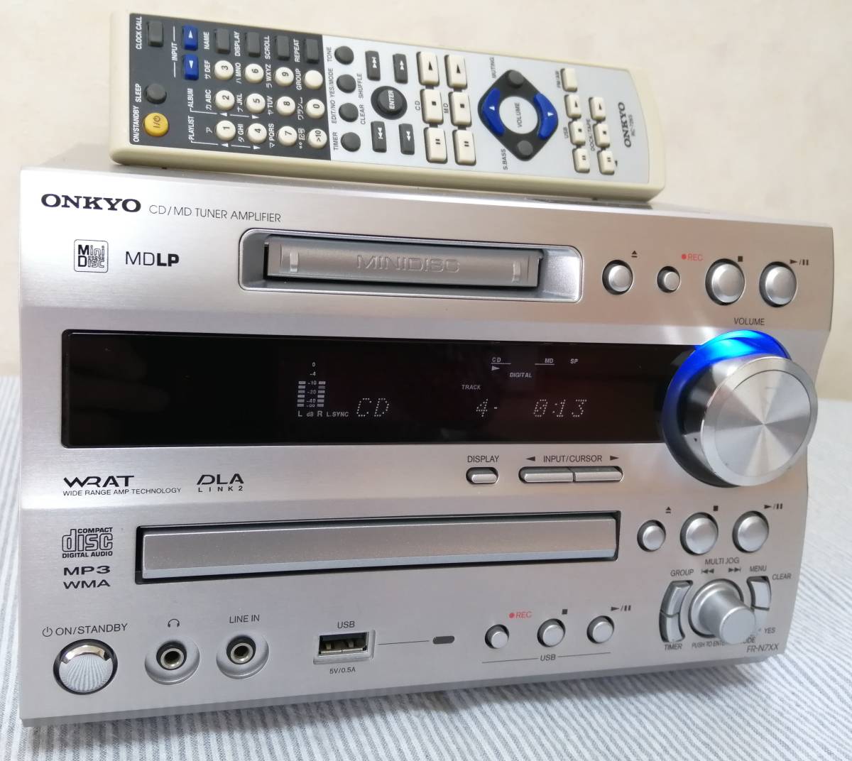 FR-N7XX ONKYO CD⁄MD⁄USB コンポ MD 公式通販 動作良好ONKYO アンプ