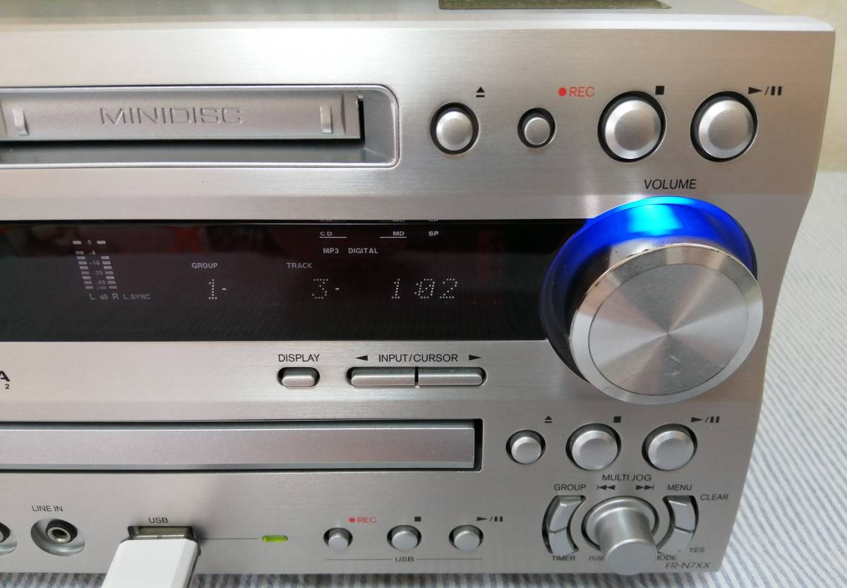 FR-N7XX ONKYO CD⁄MD⁄USB コンポ MD 公式通販 動作良好ONKYO アンプ