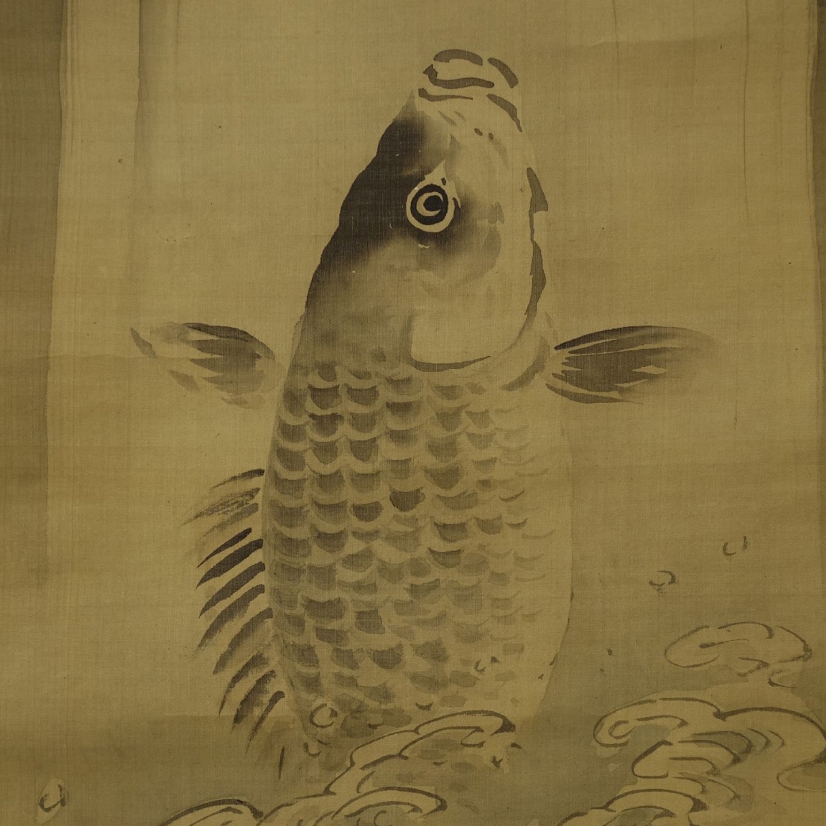 模写 儚 古画 掛軸 狩野常信 トテモ雰囲気のあるオナガドリ圖 木箱 