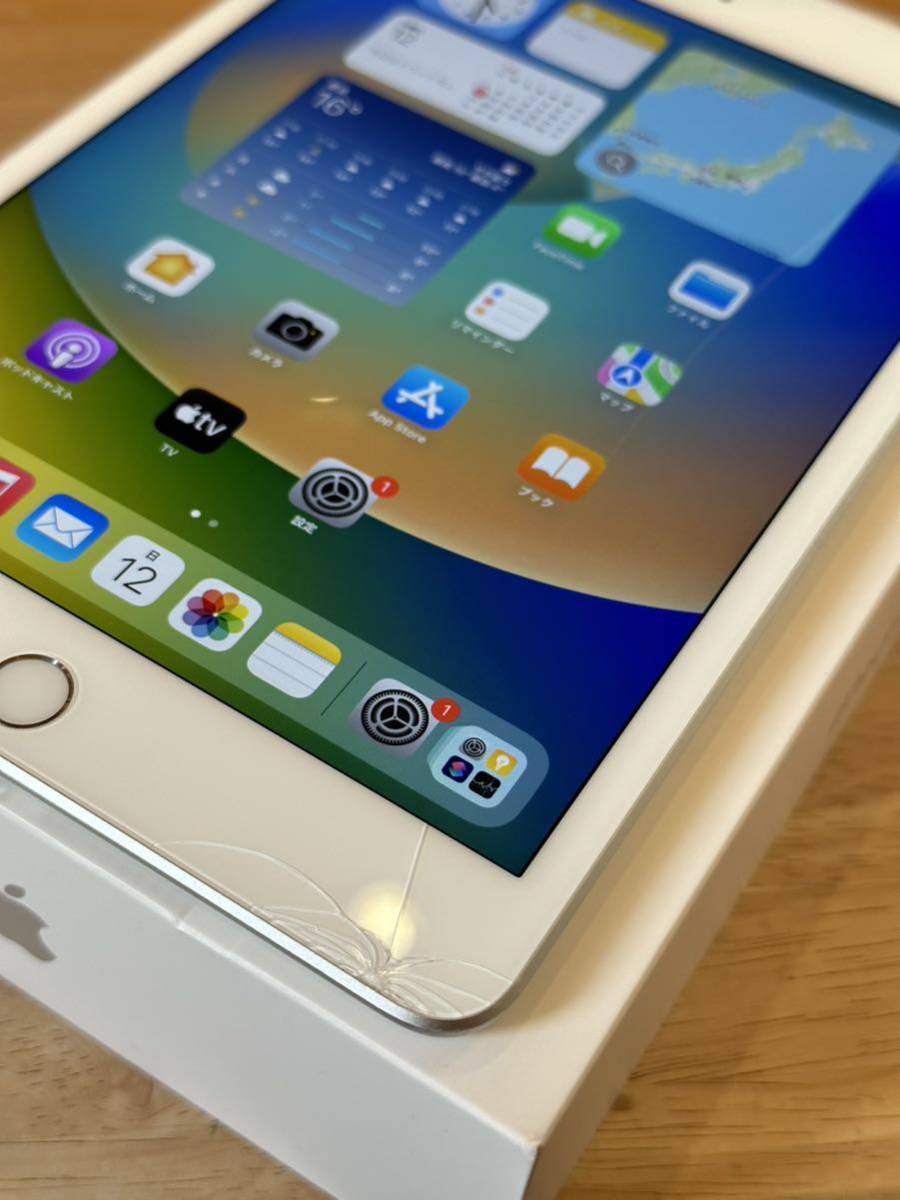 ガラス割れ Apple iPad mini 第5世代 Wi-Fi+Cellular 64GB MUX62J/A