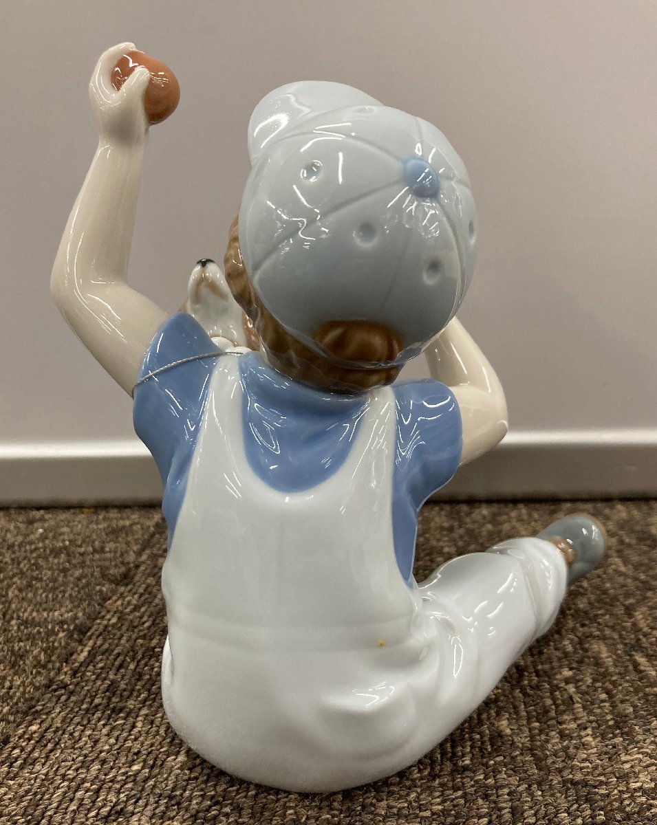 美品NADAL陶器人形 リスに囁く少女 美品 NADAL スペイン ナダル 陶器