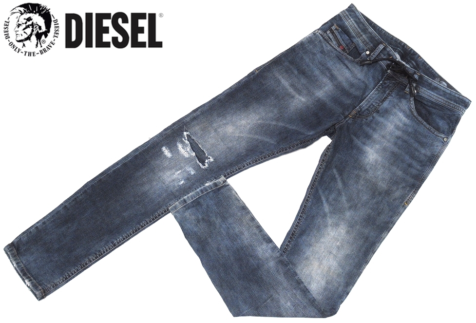 イタリア製 美品 DIESEL ディーゼル JOGG JEANS ジョグジーンズ THOMMER CB-NE 069AA スウェット ストレッチ デニムパンツ W30 メンズ