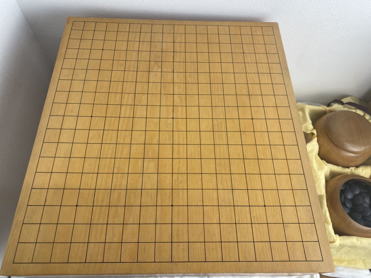 囲碁 碁石30号 約8mm 本蛤181個・本那智黒181個 木製