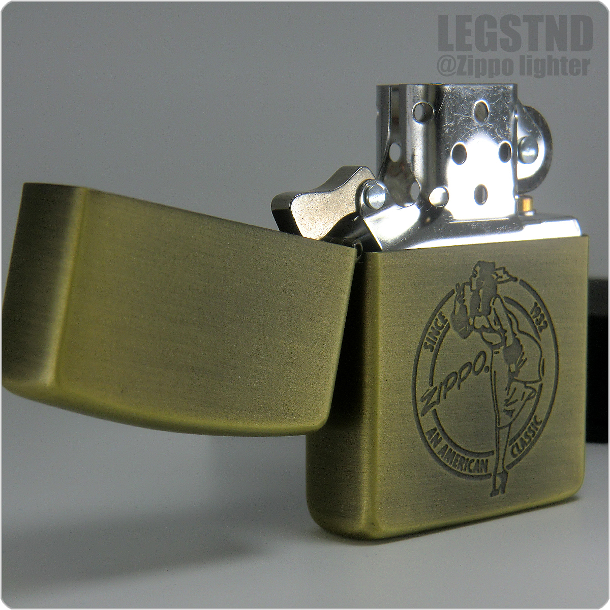 真鍮 1995 Windy Girl 90s Design Zippo(Antique Brass) 90年代 