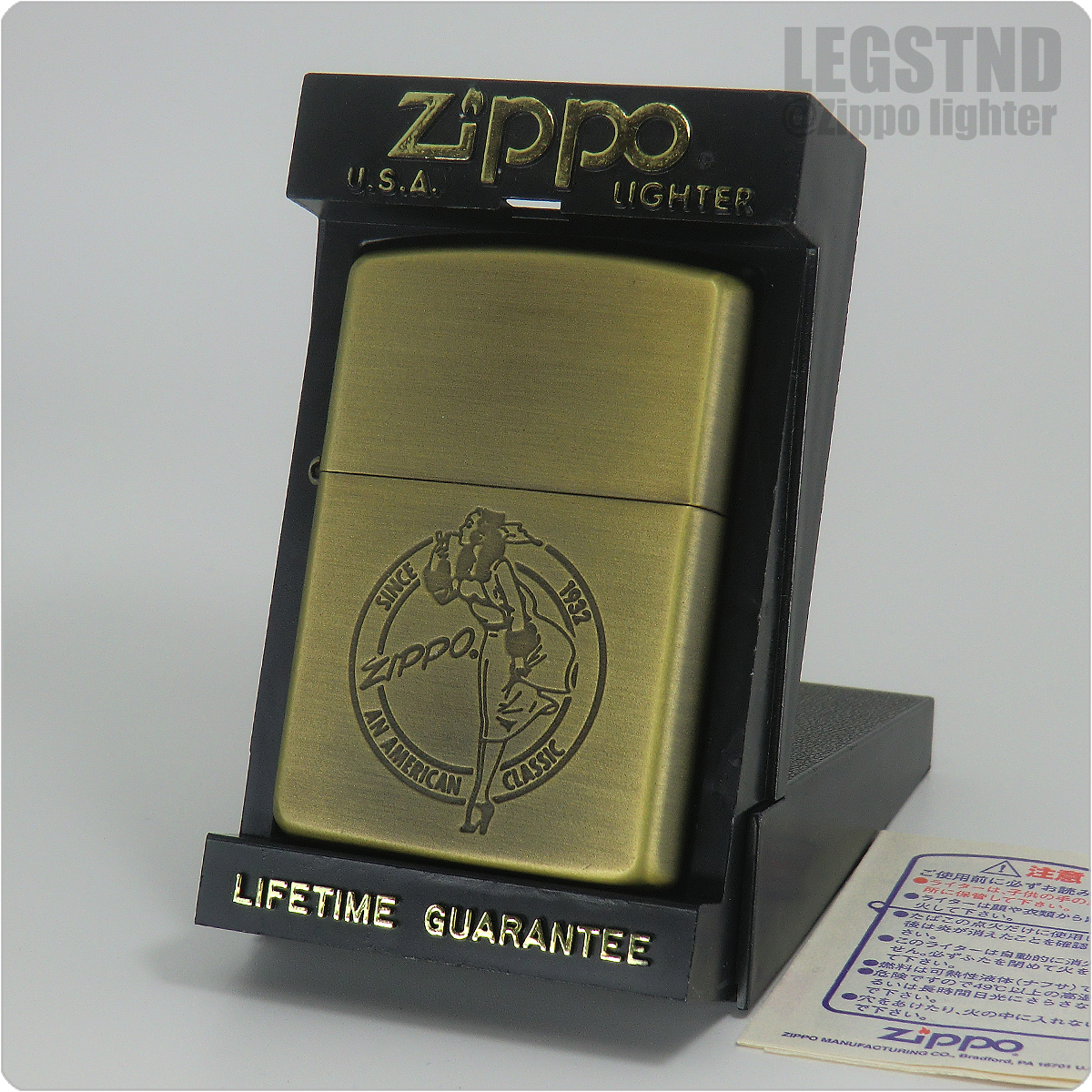 真鍮 1995 Windy Girl 90s Design Zippo(Antique Brass) 90年代 