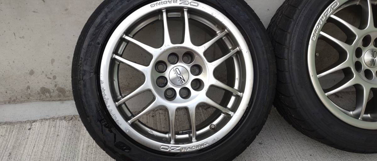 OZ Racing F1 15インチ7J-PCD100 4本中古TOYOタイヤR1R195/50R15付き 
