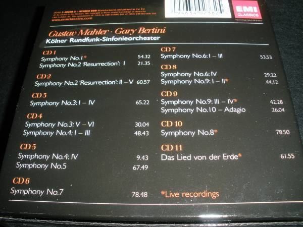 11CD◇ベルティーニ⁄マーラー交響曲全集 音楽 Mahler 廃盤 11CD