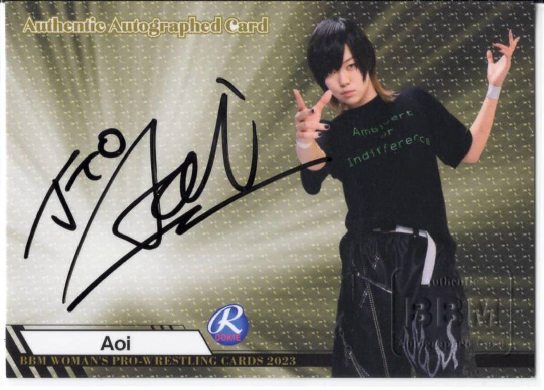 2023 BBM 女子プロレスカード Aoi 直筆サインカード (/100) ルーキー 