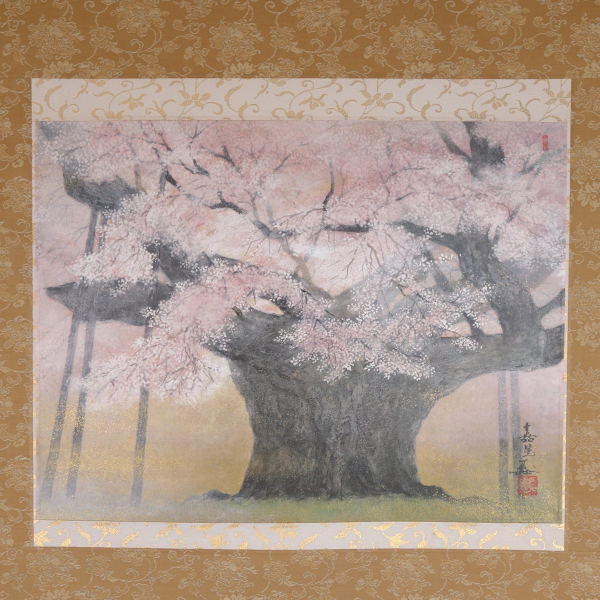 美術工芸品】 蔵壷◇『伊藤嘉晃 淡墨桜図』 1幅 印刷物 フランクリン