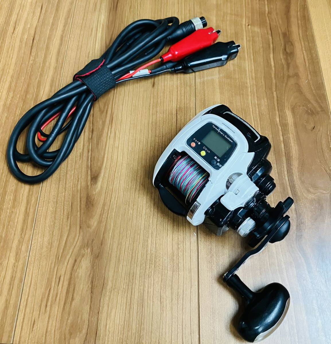 シマノ プレイズ 1000 純正コード、ライン付 右ハンドル ライトフィッシングに。1円から売り切ります。SHIMANO PLAYS1000