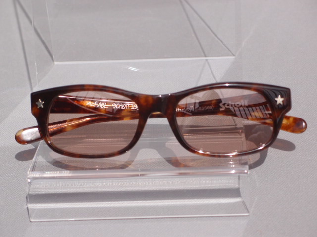 美品 日本製 限定カラー STUSSY x Schott マイケル 茶 サングラス ！STUSSY Michael　⑮