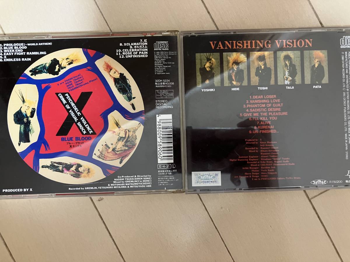 貴重】X JAPAN「BLUE BLOOD」「VANISHING VISION」CD2枚セット YOSHIKI 