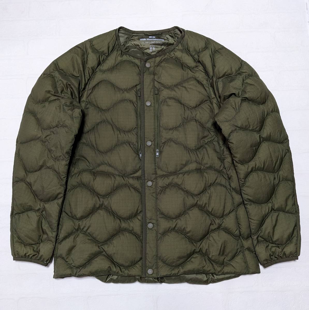 【中古・メンズL】ユニクロ ＵＮＩＱＬＯ ウルトラライトダウンオーバーサイズジャケット オリーブ 送料520円